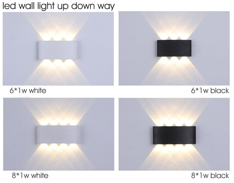 Black led wall light 6W LED Up Down Light,led,led Light,led Up Down ...